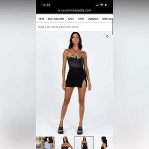 Princess Polly Lola Mini Skirt Black